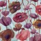 1 Yard Pink Purple and Sky Painterly Blooms Floral Cotton Lawn Fabric